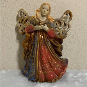Vintage Hand Painted Ceramic Angel Figurine
